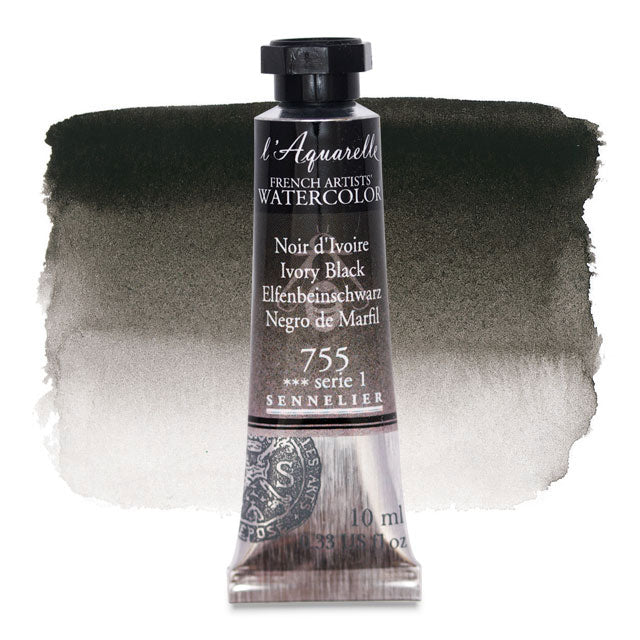 Artists' Watercolor, Ivory Black, 10 ml.