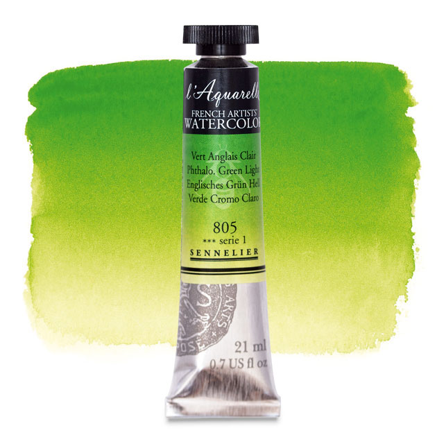 Artists' Watercolor, Phthalo Green Light, 21 ml.