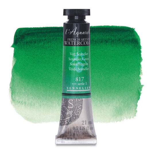 Artists' Watercolor, Sennelier Green, 21 ml.