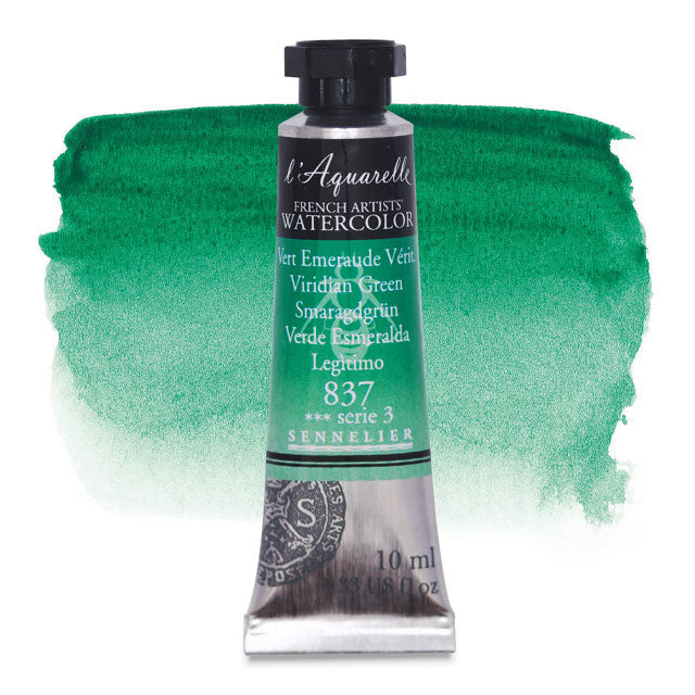 Artists' Watercolor, Viridian Green, 10 ml.