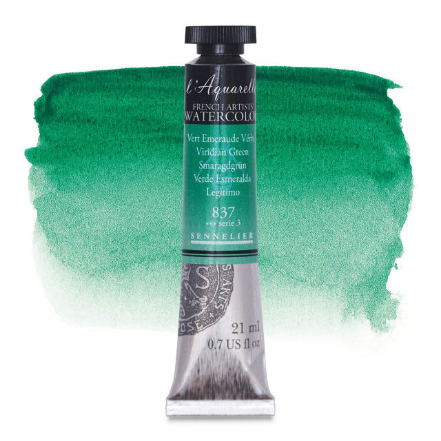 Artists' Watercolor, Viridian Green, 21 ml.