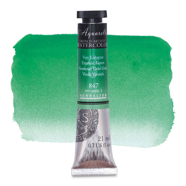 Artists' Watercolor, Emerald Green, 21 ml.