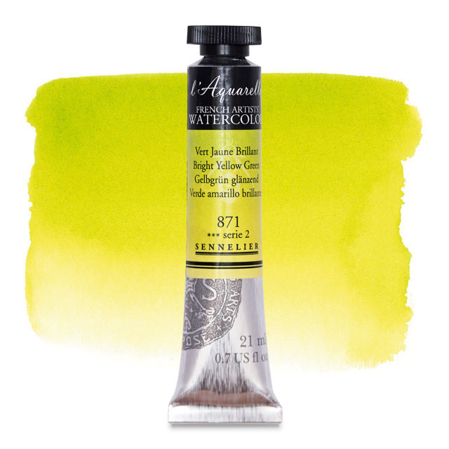 Artists' Watercolor, Bright Yellow Green, 21 ml.