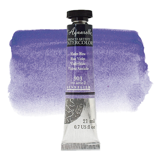 Sennelier French Artists' Watercolor, Blue Violet, 21 ml.