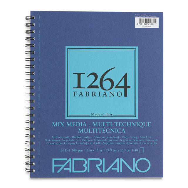 Fabriano 1264 Mixed Media Pad - 120 lb., 9" x 12"