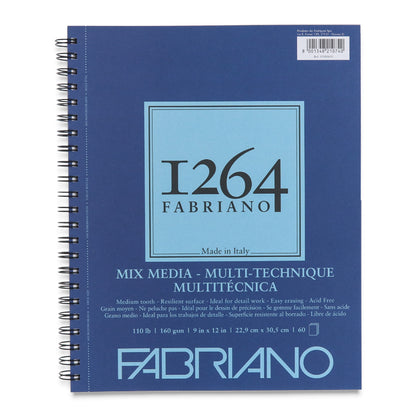 Fabriano 1264 Mixed Media Pad - 110 lb., 9" x 12"