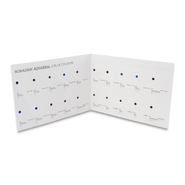 Limited Edition Blue 20-Color Dot Card Inside