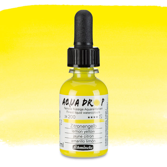 Aqua Drop Liquid Watercolor - Lemon Yellow, 30 ml.