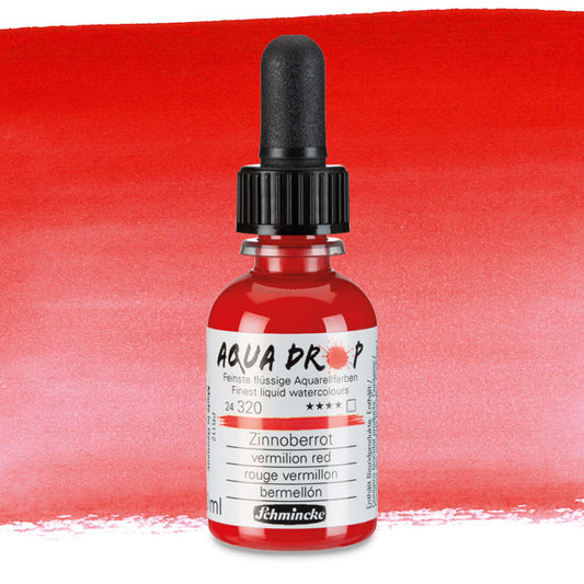 Schmincke Aqua Drop Liquid Watercolor - Vermilion Red, 30 ml