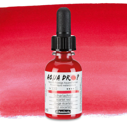 Aqua Drop Liquid Watercolor - Scarlet Red, 30 ml.