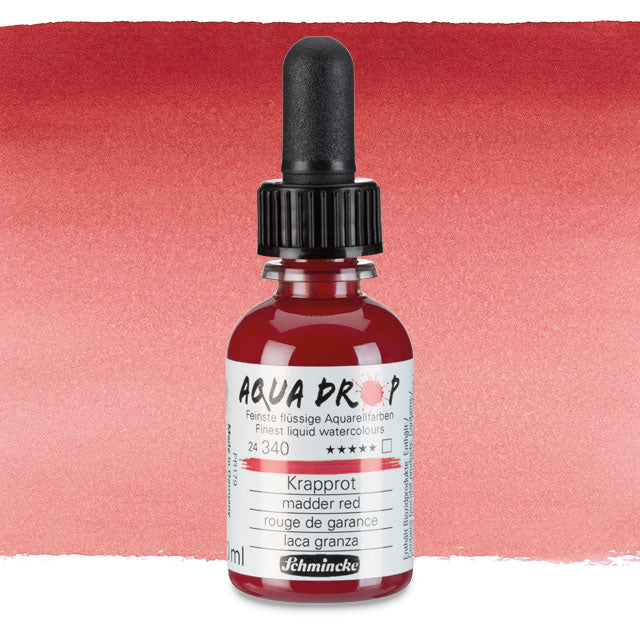 Schmincke Aqua Drop Liquid Watercolor - Madder Red, 30 ml