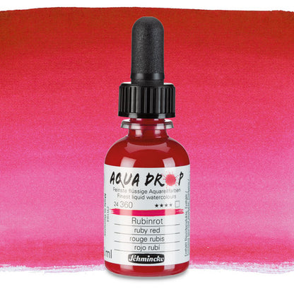 Schmincke Aqua Drop Liquid Watercolor - Ruby Red, 30 ml