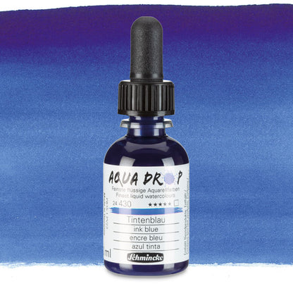 Schmincke Aqua Drop Liquid Watercolor - Ink Blue, 30 ml