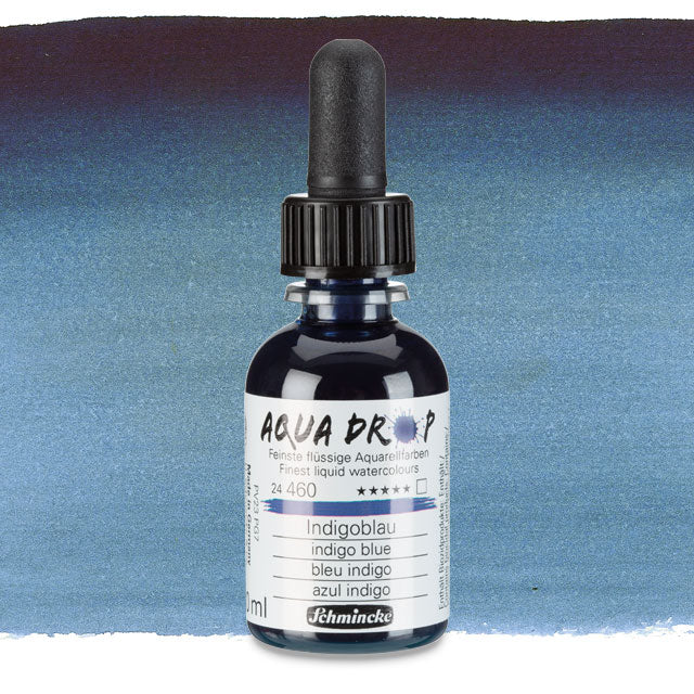 Schmincke Aqua Drop Liquid Watercolor - Indigo Blue, 30 ml