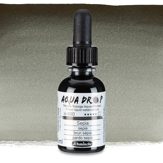 Schmincke Aqua Drop Liquid Watercolor - Sepia, 30 ml