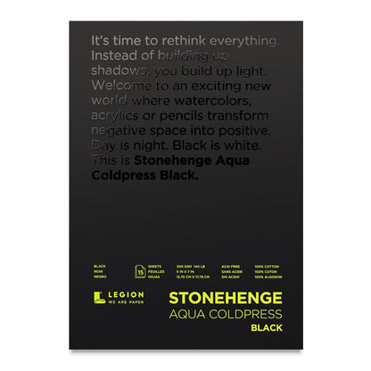 Aqua Black Pad, 140 lb. Cold Pressed, 5" x 7"