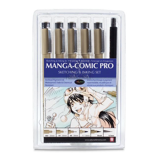 Manga Comic Pro Set, 6 Pieces