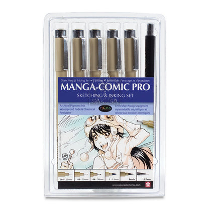 Manga Comic Pro Set, 6 Pieces