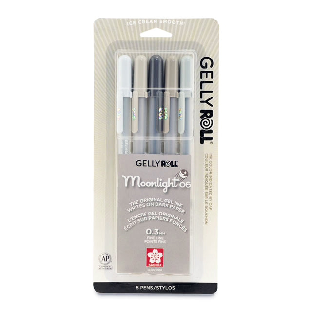 Gelly Roll Moonlight Pen Set, Gray Tones, Set of 5