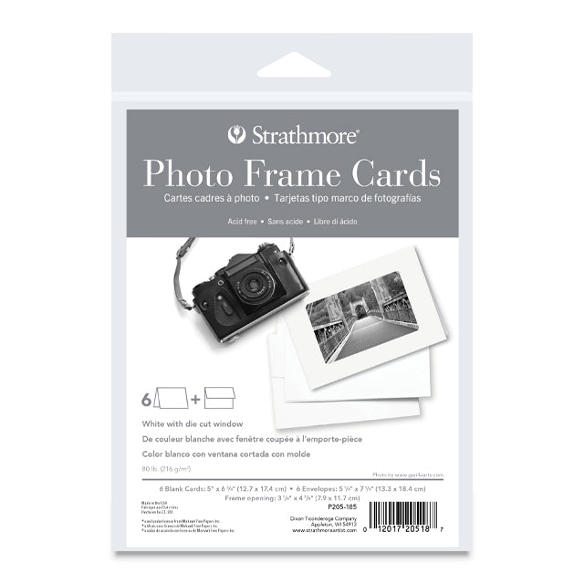 Strathmore Photo Frame Cards - White, 6 Pack