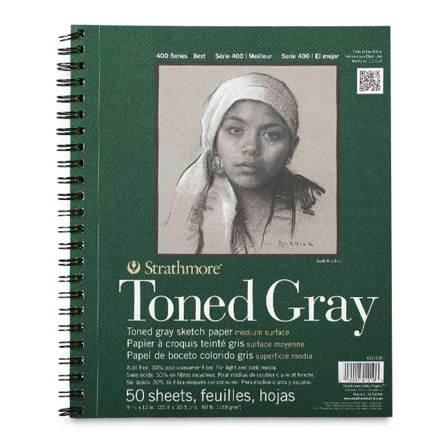 Toned Sketch Journal, Cool Gray, 9" x 12"