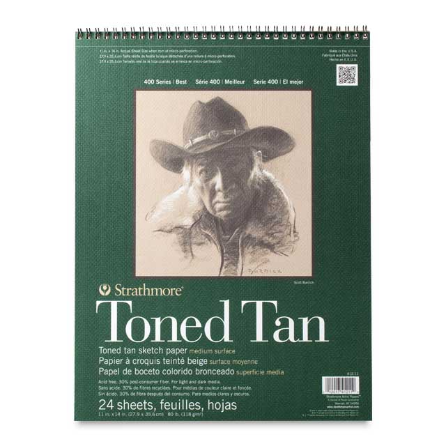 Toned Sketch Journal, Warm Tan, 11" x 14"