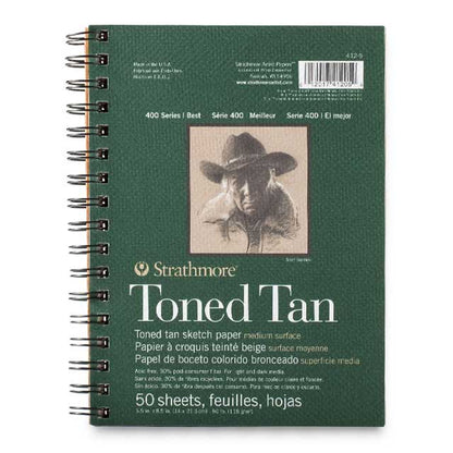 Toned Sketch Journal, Warm Tan, 5-1/2" x 8-1/2"