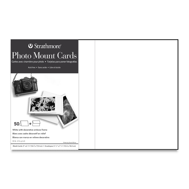 Strathmore Photo Mount Cards with Decorative Emboss, 50 pack