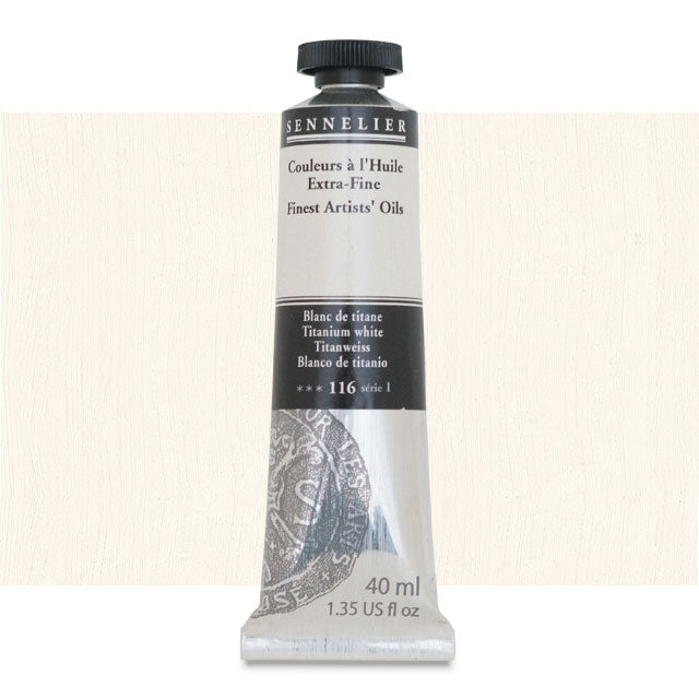 Sennelier Artists' Extra-Fine Oil, Titanium White, 40 ml.