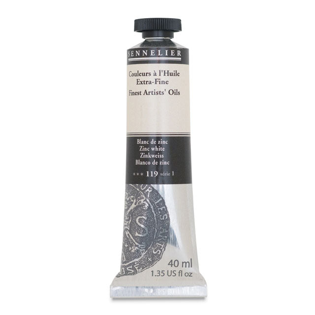 Sennelier Artists' Extra-Fine Oil, Zinc White, 40 ml.