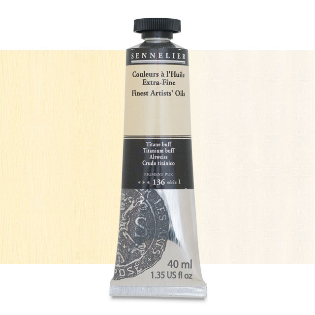 Sennelier Artists' Extra-Fine Oil, Titanium Buff, 40 ml.