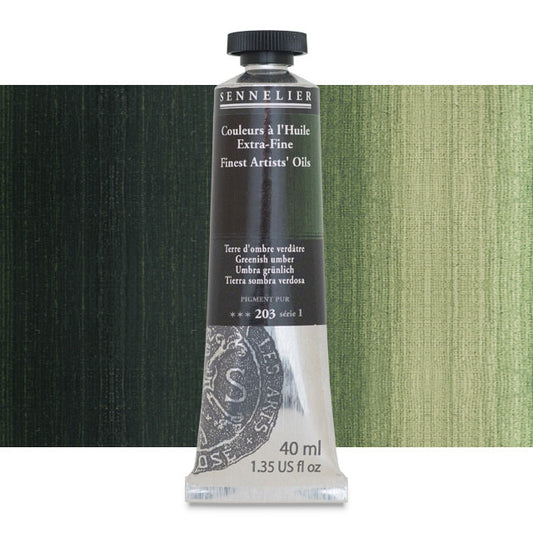 Sennelier Artists' Extra-Fine Oil, Greenish Umber, 40 ml.