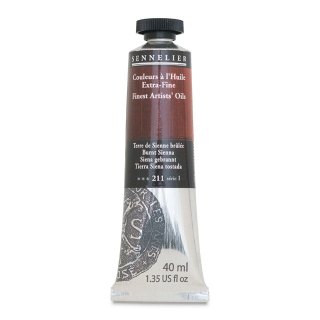 Sennelier Artists' Extra-Fine Oil, Burnt Sienna, 40 ml.