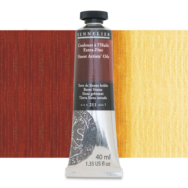 Sennelier Artists' Extra-Fine Oil, Burnt Sienna, 40 ml.