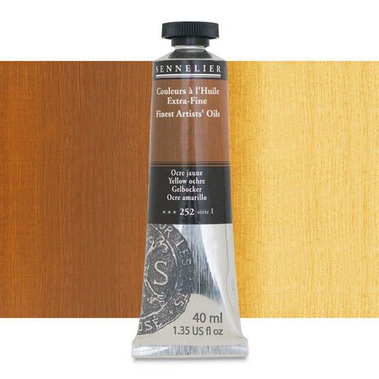 Sennelier Artists' Extra-Fine Oil, Yellow Ochre, 40 ml.