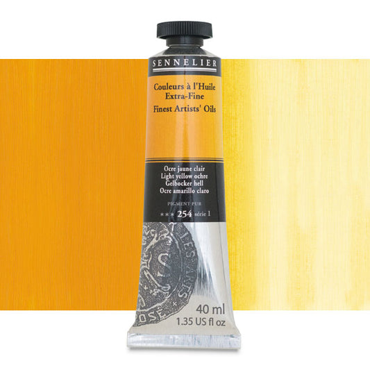 Sennelier Artists' Extra-Fine Oil, Light Yellow Ochre, 40 ml.