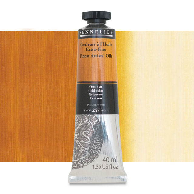 Sennelier Artists' Extra-Fine Oil, Gold Ochre, 40 ml.