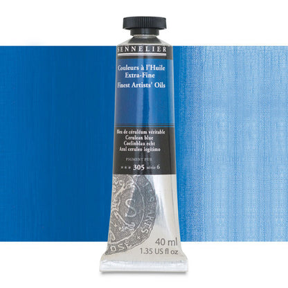 Sennelier Artists' Extra-Fine Oil, Cerulean Blue, 40 ml.