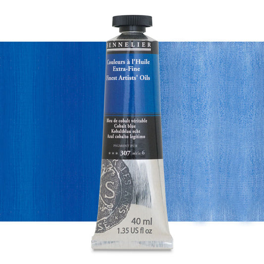 Sennelier Artists' Extra-Fine Oil, Cobalt Blue, 40 ml.