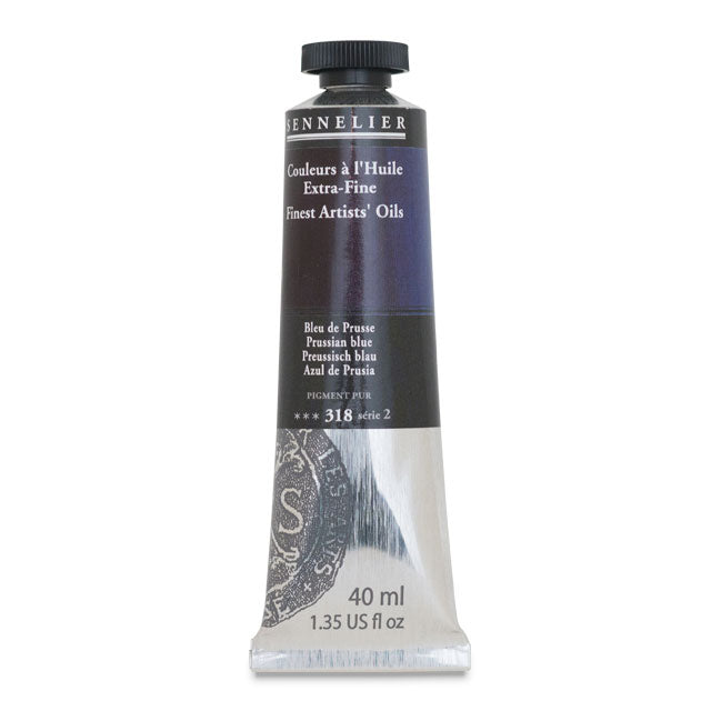 Sennelier Artists' Extra-Fine Oil, Prussian Blue, 40 ml.