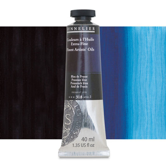 Sennelier Artists' Extra-Fine Oil, Prussian Blue, 40 ml.