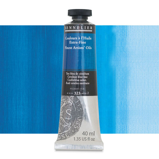 Sennelier Artists' Extra-Fine Oil, Cerulean Blue Hue, 40 ml.