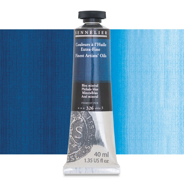 Sennelier Artists' Extra-Fine Oil, Phthalo Blue, 40 ml.