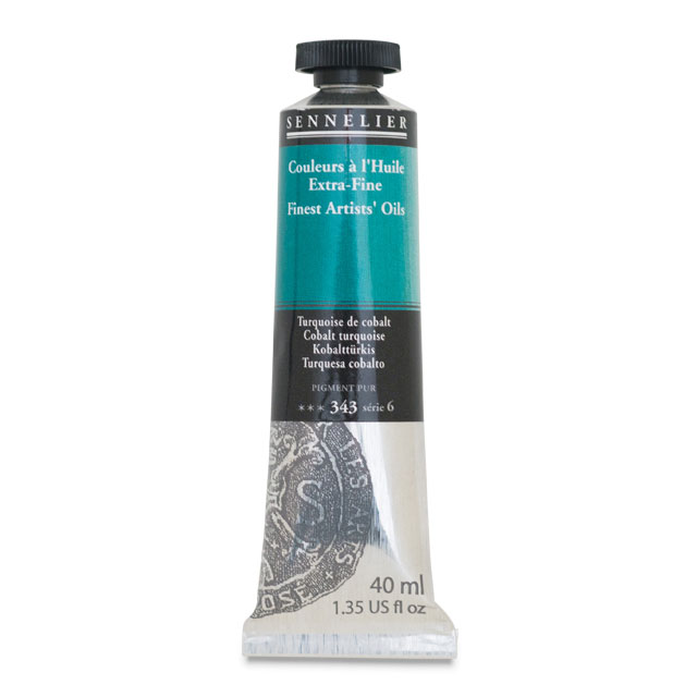 Sennelier Artists' Extra-Fine Oil, Cobalt Turquoise, 40 ml.