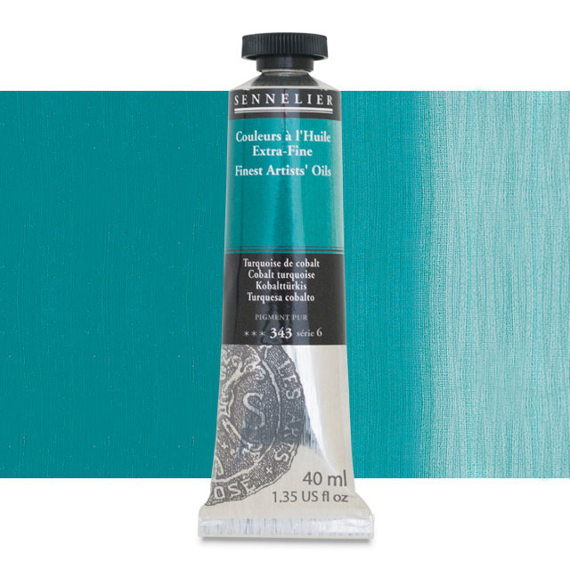 Sennelier Artists' Extra-Fine Oil, Cobalt Turquoise, 40 ml.