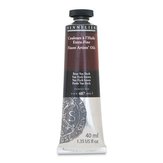 Sennelier Artists' Extra-Fine Oil, Van Dyck Brown, 40 ml.