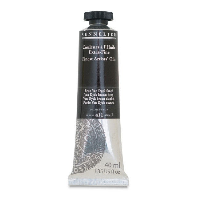 Sennelier Artists' Extra-Fine Oil, Van Dyck Brown Deep, 40 ml.