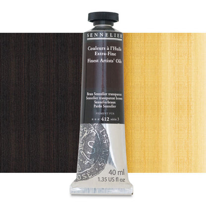 Sennelier Artists' Extra-Fine Oil, Sennelier Transparent Brown, 40 ml.