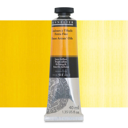 Sennelier Artists' Extra-Fine Oil, Bright Yellow, 40 ml.