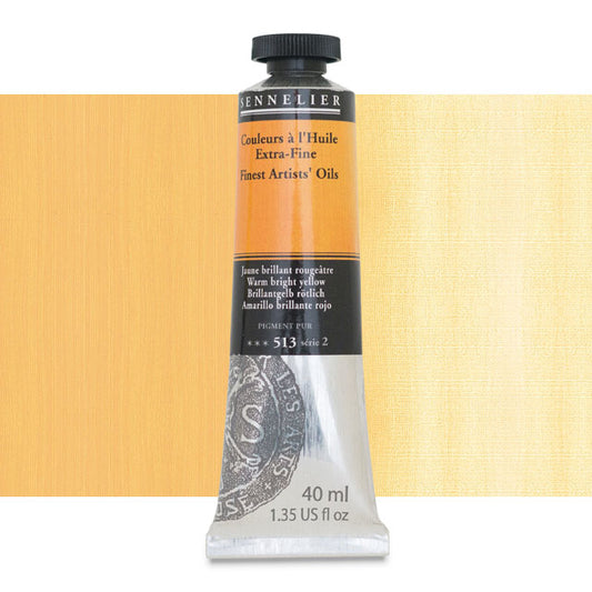 Sennelier Artists' Extra-Fine Oil, Warm Bright Yellow, 40 ml.